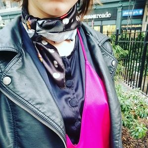 Nwt Studded Leather Print scarf